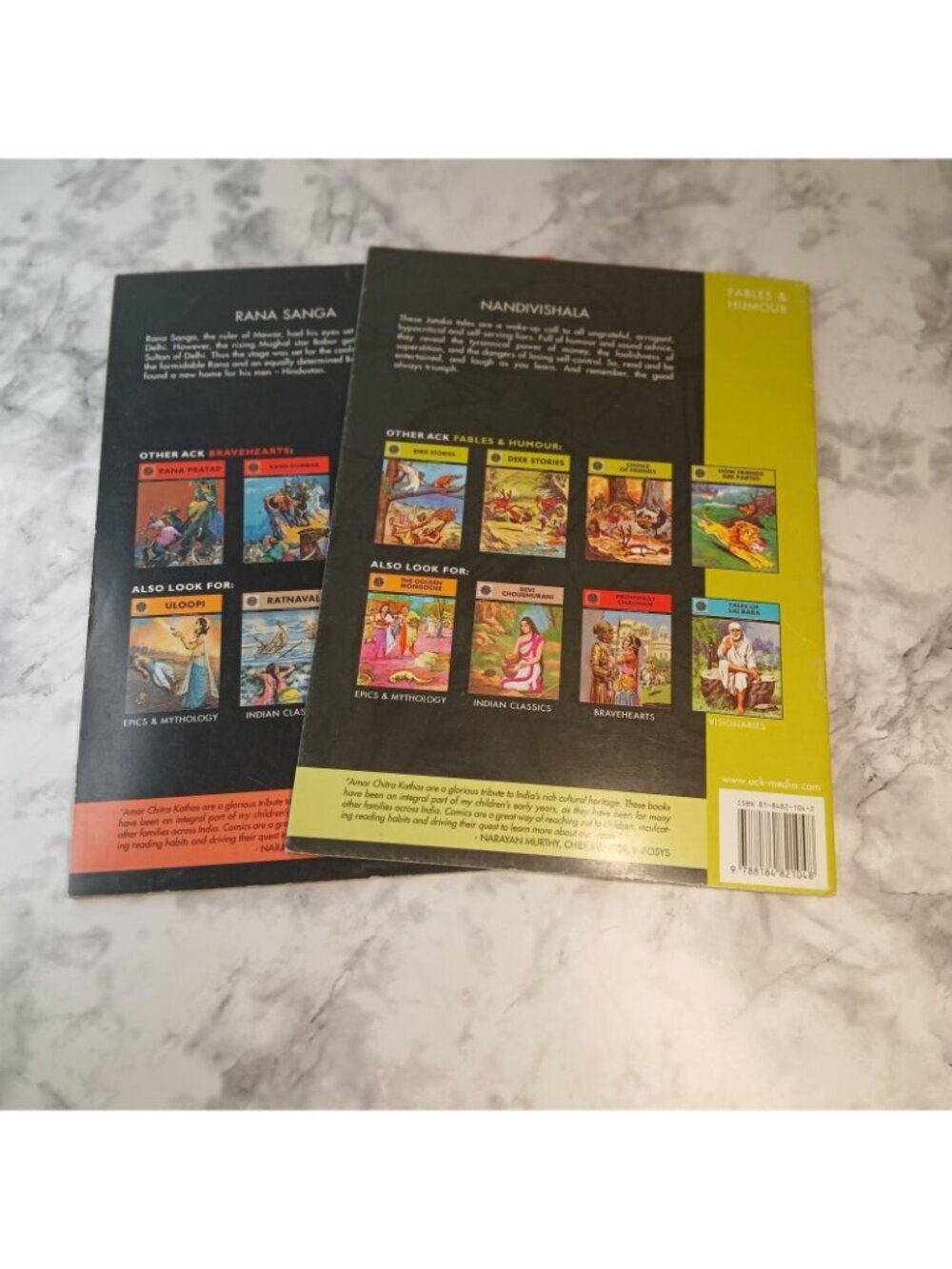 Amar Chitra Katha Comic Lot Rana Sanga & Nandivishala Indian Mythology Books - Picture 2 of 4